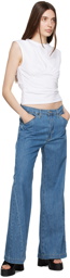 FRAME Blue 'Le Baggy Palazzo' Jeans