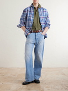 Aimé Leon Dore - Cropped Cotton-Seersucker Shirt - Green