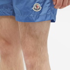 Moncler Men's Zip Pocket Swim Short in Blue