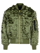 Alpha Industries ulcans Green Nylon Bomber Jacket
