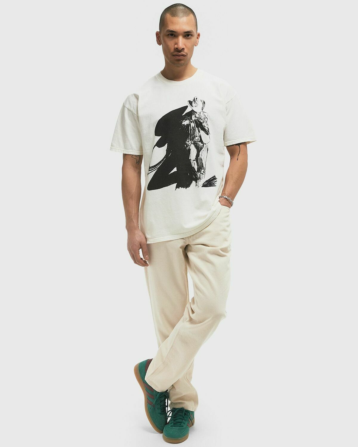 One of these Days DEAD OR ALIVE TEE White Mens Shortsleefe