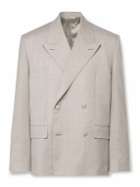 Givenchy - Double-Breasted Wool-Twill Blazer - Gray