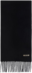 AURALEE Black Fringe Scarf