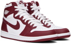 Nike Jordan White & Red Air Jordan 1 Retro High OG Sneakers