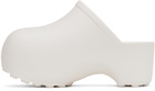 Praying White 'Praying' Clogs