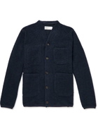 Universal Works - Slim-Fit Wool-Blend Fleece Cardigan - Blue