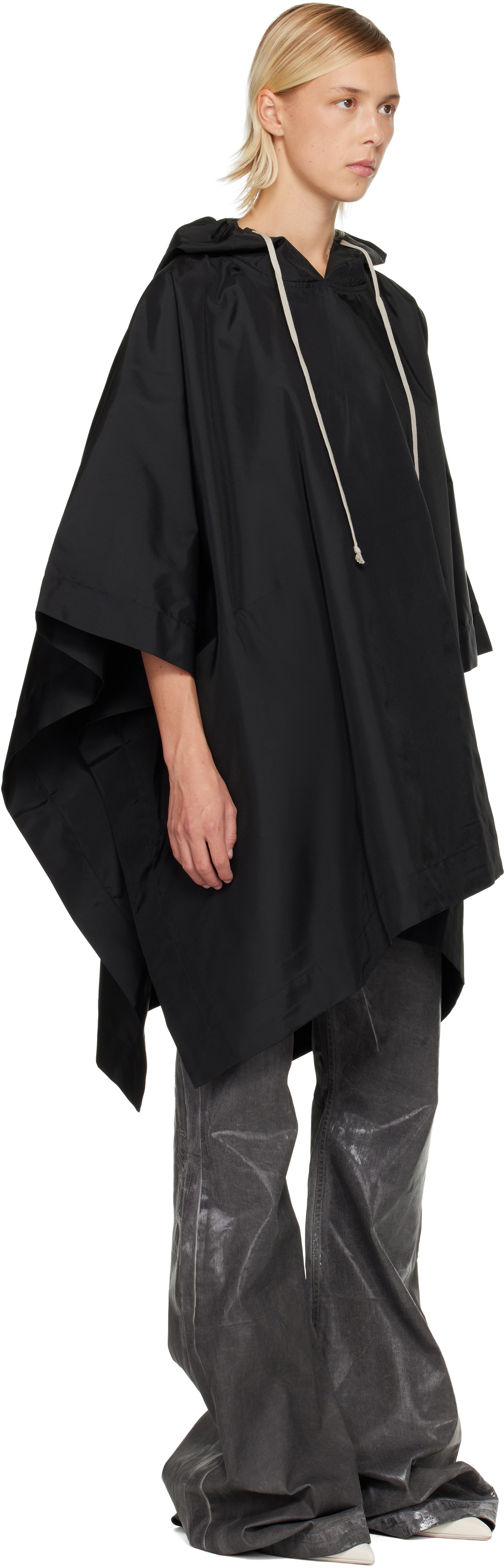 Rick Owens DRKSHDW Black Concordians Poncho Hoodie