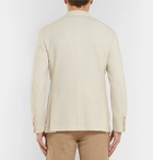 Lardini - Beige Unstructured Double-Breasted Woven Blazer - Men - Beige