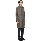Herno Brown Recycled Wool Houndstooth Over Coat