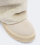 Bogner Turin shearling and suede knee-high boots