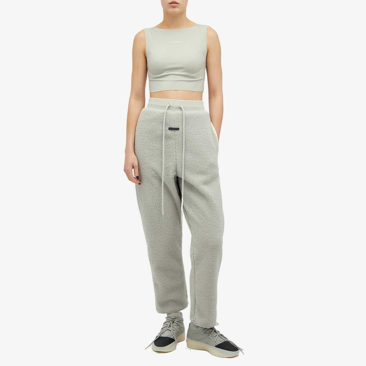 Adidas x FOG Women's Adidas x Fear Of God Crop Tank Top in Sesame