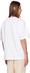 Jacquemus White Le Chouchou 'Le T-Shirt Rose' T-Shirt