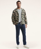 Brooks Brothers Men's Water Repellent Camouflage Windbreaker Sweater | Olive