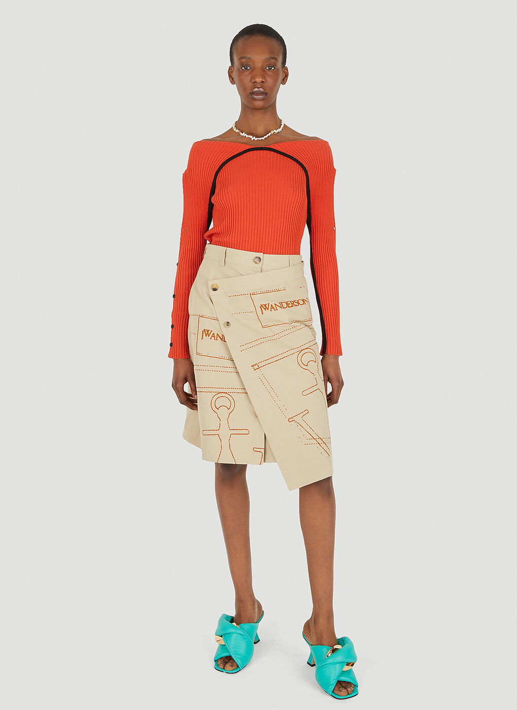 Printed Wrap-Around Skirt