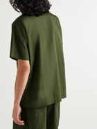 TEKLA - Organic Cotton-Poplin Pyjama Shirt - Green