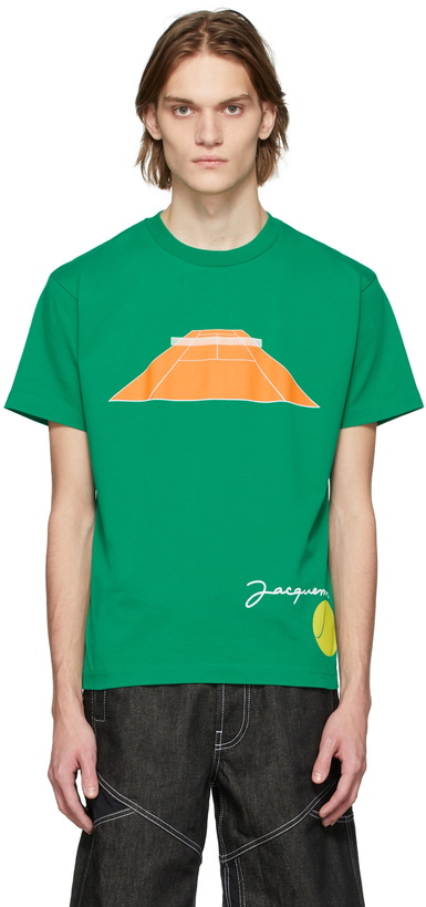 Photo: Jacquemus Green 'Le T-Shirt Tennis' T-Shirt