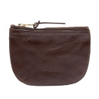 Visvim Men's Leather Zip Wallet in Dark Brown