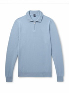 FEDELI - Favonio Slim-Fit Cashmere Half-Zip Sweater - Blue