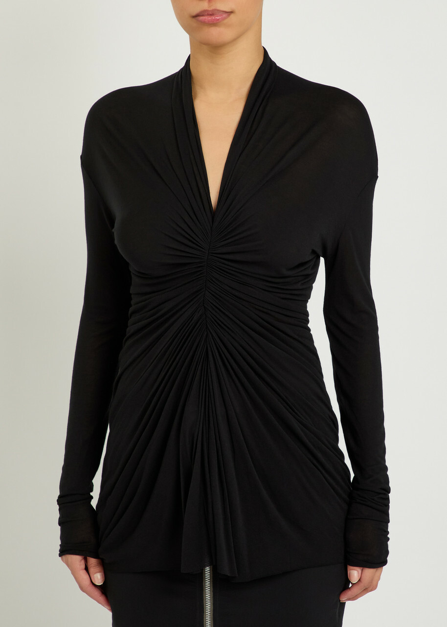 Rick Owens Radiance Ruched Jersey top Black