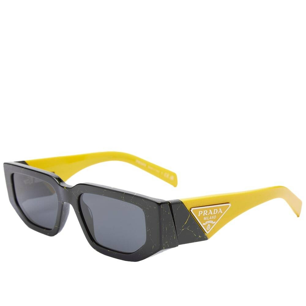Photo: Prada Eyewear Men's PR 09ZS Sunglasses in Black/Yellow Marble