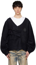 Who Decides War Navy Gathered Collegiate Sweater