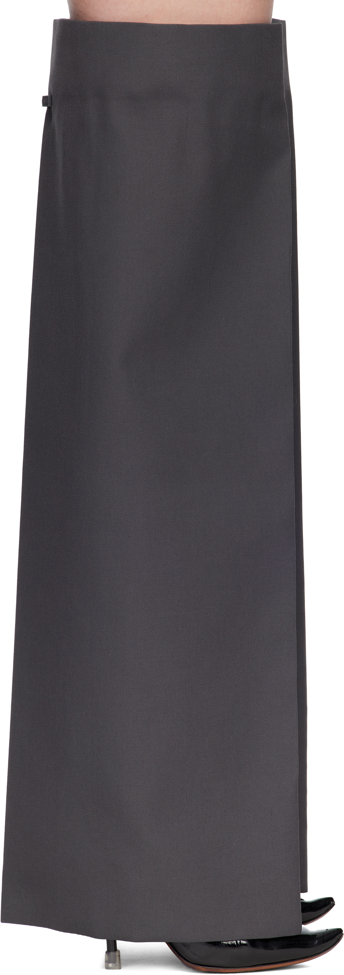 Jean Paul Gaultier Gray Logo Patch Gaiters