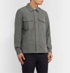 Club Monaco - Cotton-Moleskin Overshirt - Gray