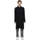 Homme Plisse Issey Miyake Black Wool-Like Coat