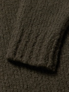 De Bonne Facture - Wool-Bouclé Sweater - Green