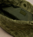 Bottega Veneta Giorno Intrecciato suede crossbody bag