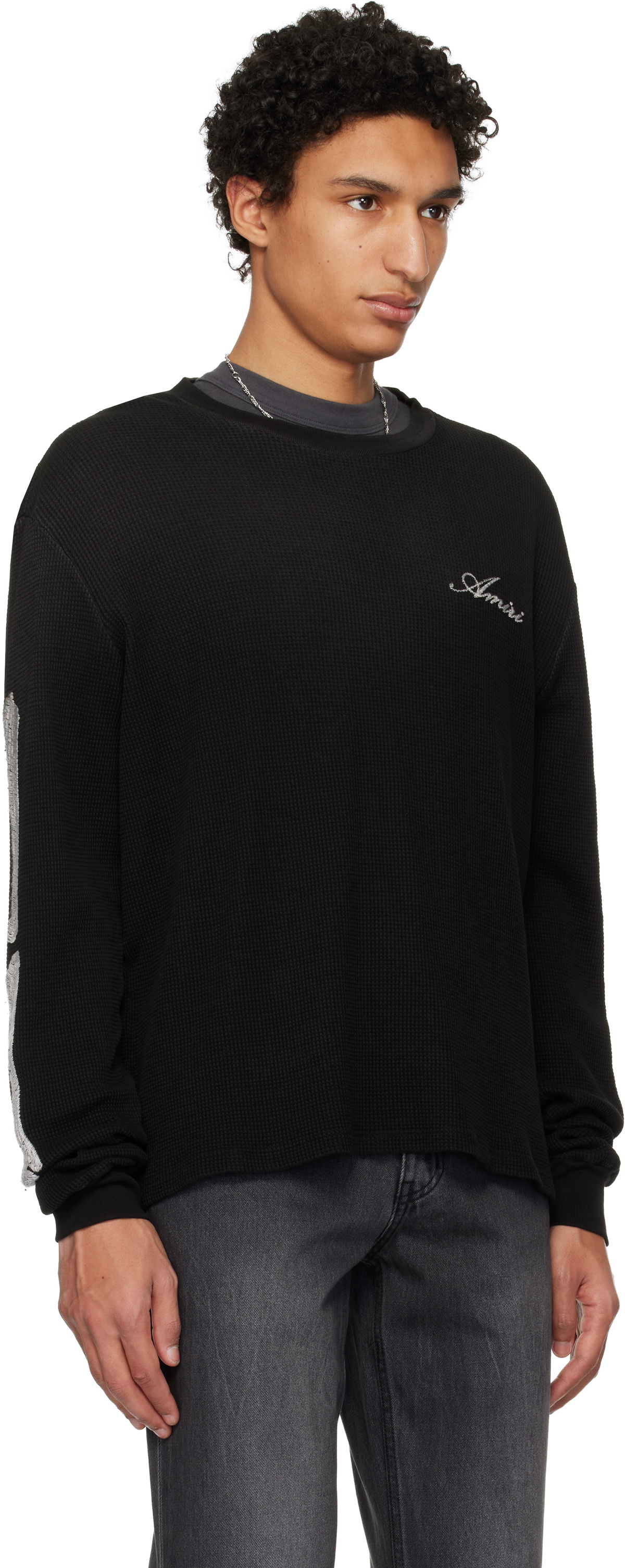 AMIRI Black Bones Long Sleeve T-shirt