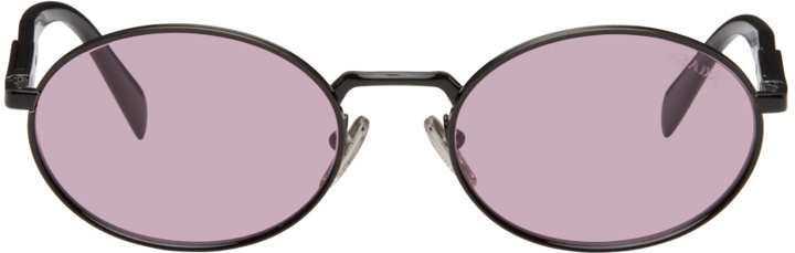 Photo: Prada Eyewear Black Round Sunglasses