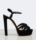 Aquazzura Soulmate suede platform sandals