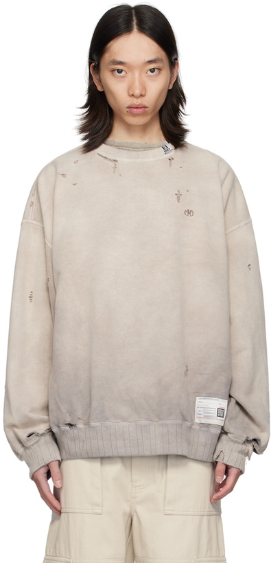 Photo: Maison MIHARA YASUHIRO Beige Distressed Sweatshirt