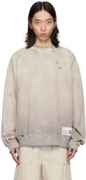 Maison MIHARA YASUHIRO Beige Distressed Sweatshirt