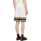Casablanca Off-White Tennis Stripe Crochet Shorts