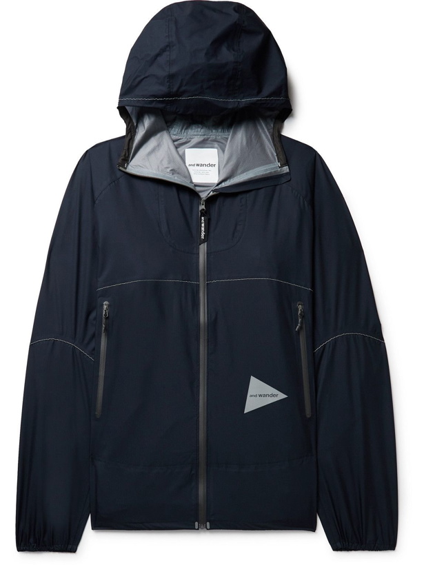 Photo: And Wander - Pertex Shield Nylon-Ripstop Hooded Jacket - Blue
