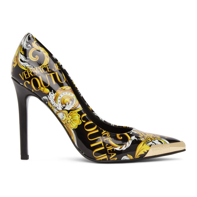 Sandal whit heel Black/gold Versace Jeans Couture - Le Follie Shop