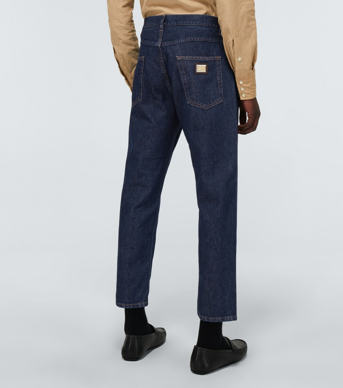 Dolce & Gabbana Blue Nylon Straight Jogger Sweatpants Pants