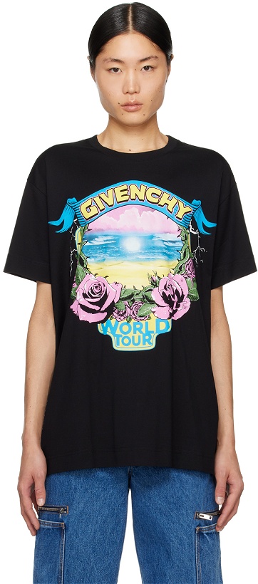 Photo: Givenchy Black Bonded T-Shirt