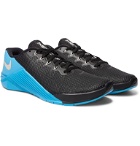 Nike Training - Metcon 5 Rubber-Panelled Mesh Sneakers - Blue