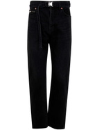 Sacai Straight Denim Pants in Black