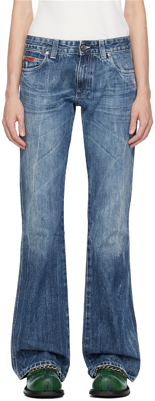 Photo: Martine Rose Blue Low-Rise Jeans