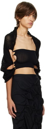 Rui Black Open Knit Tube Top