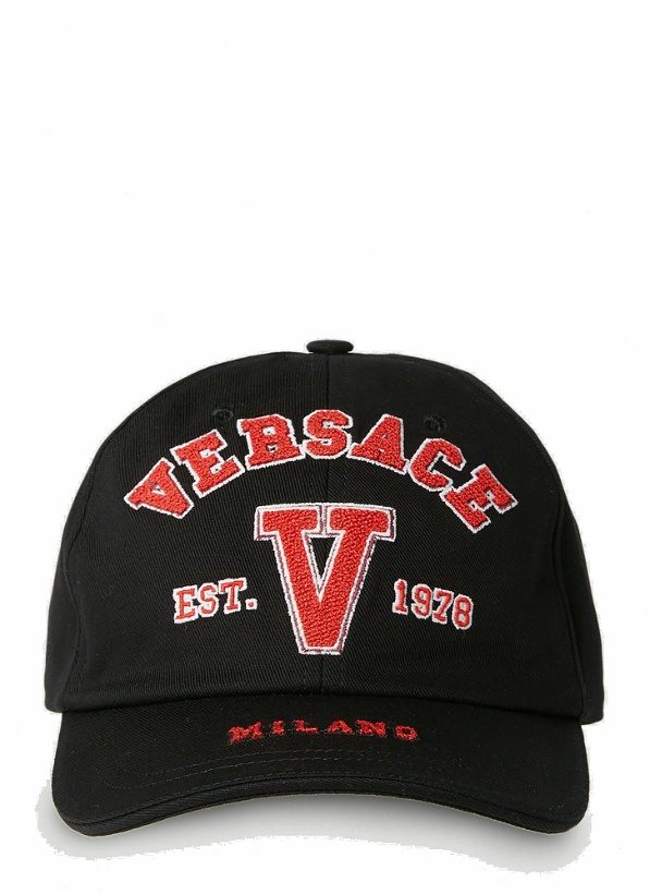 Photo: Versace - Varsity Baseball Cap in Black