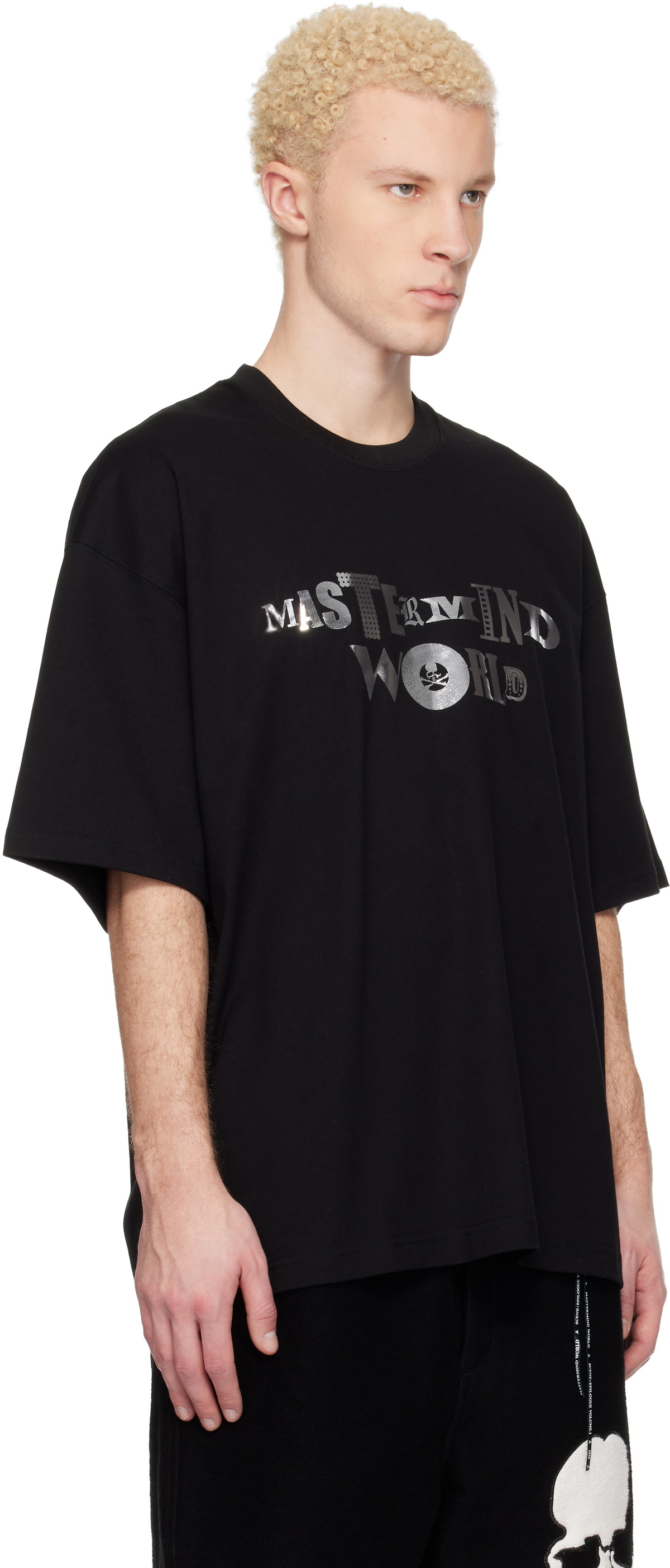MASTERMIND WORLD Black MW Foil Logo SS T-shirt