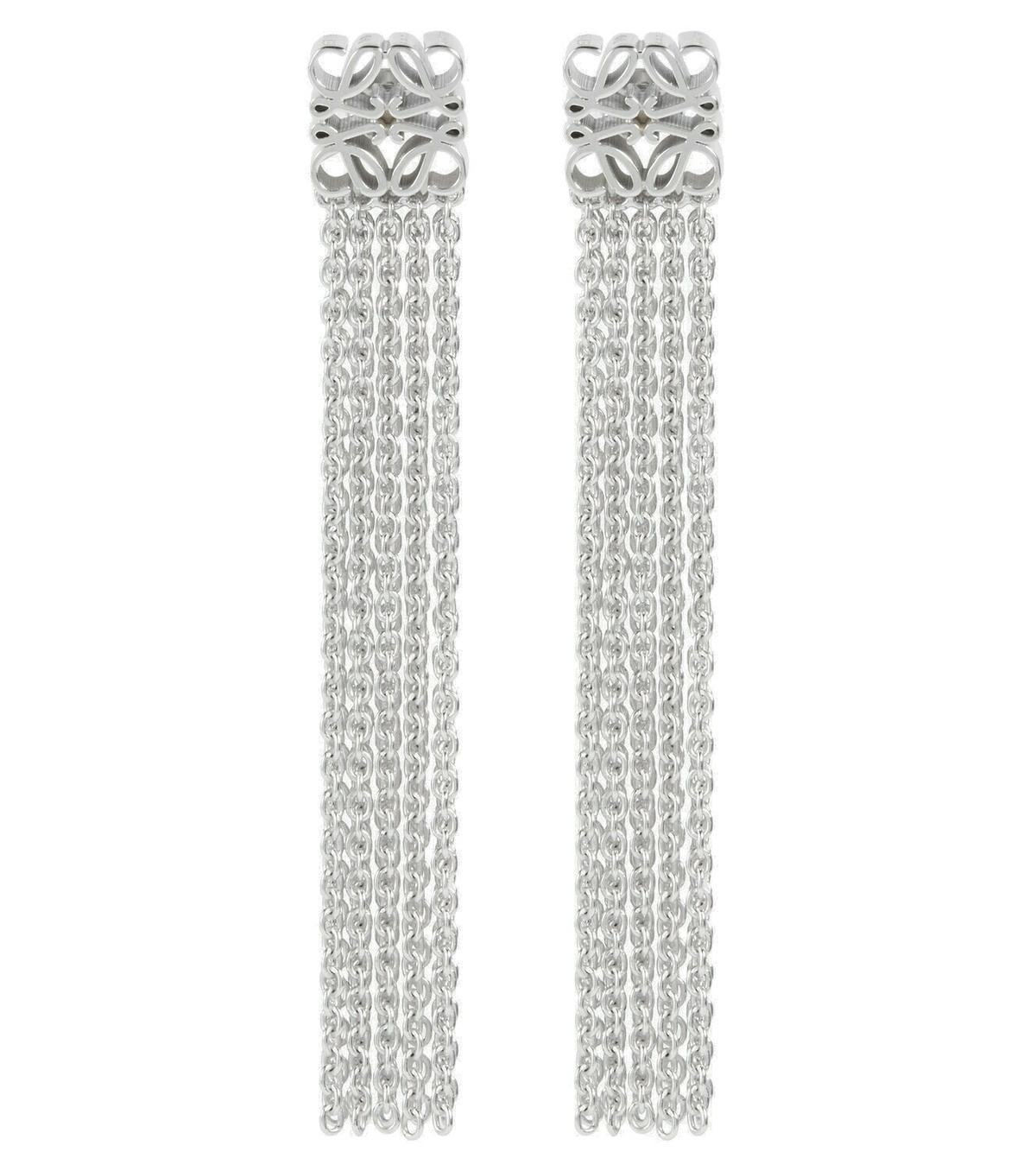 Loewe - Twisted sterling silver hoop earrings Loewe