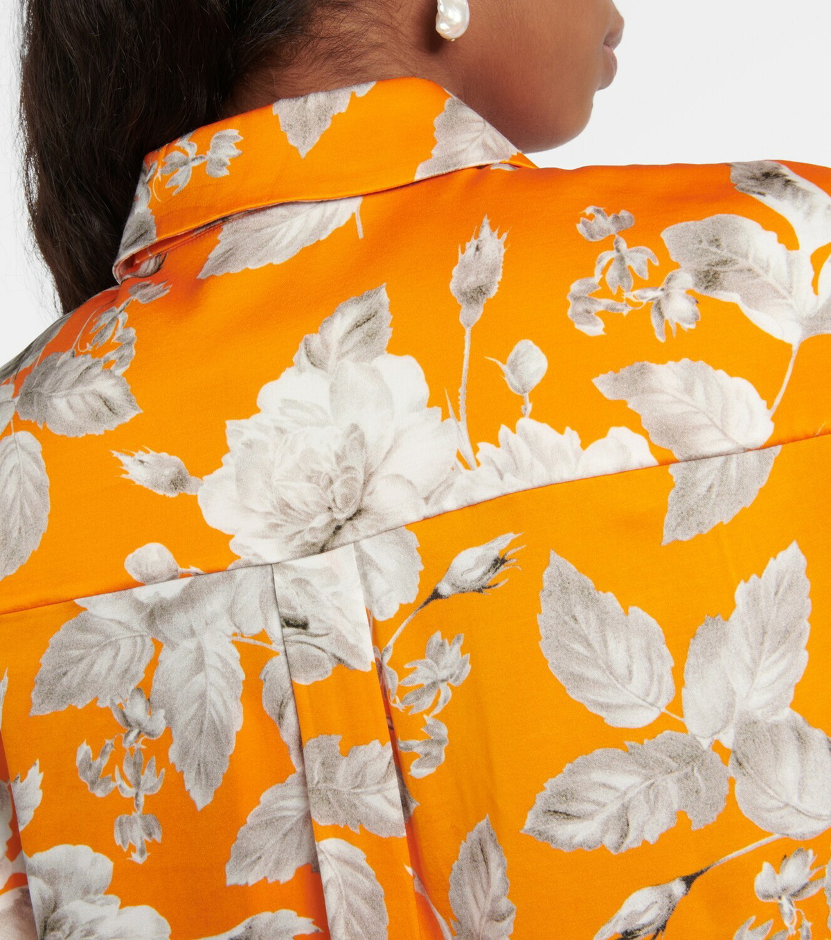 Erdem - Lillia floral satin blouse
