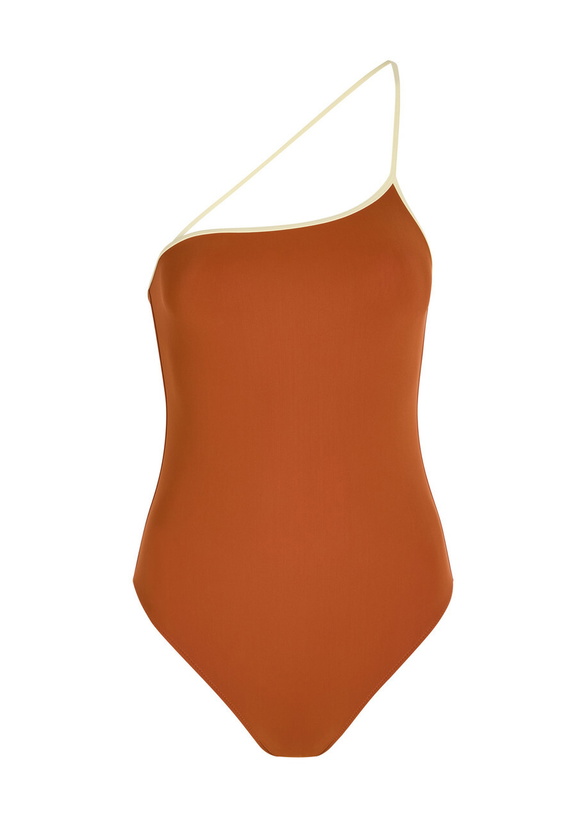 Photo: Lido Sessantasei One-shoulder Swimsuit Orange