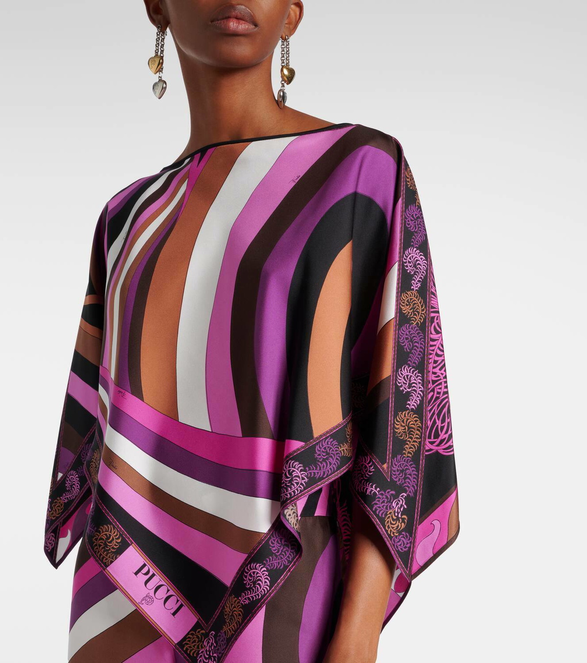 Pucci Iride printed silk twill top Emilio Pucci